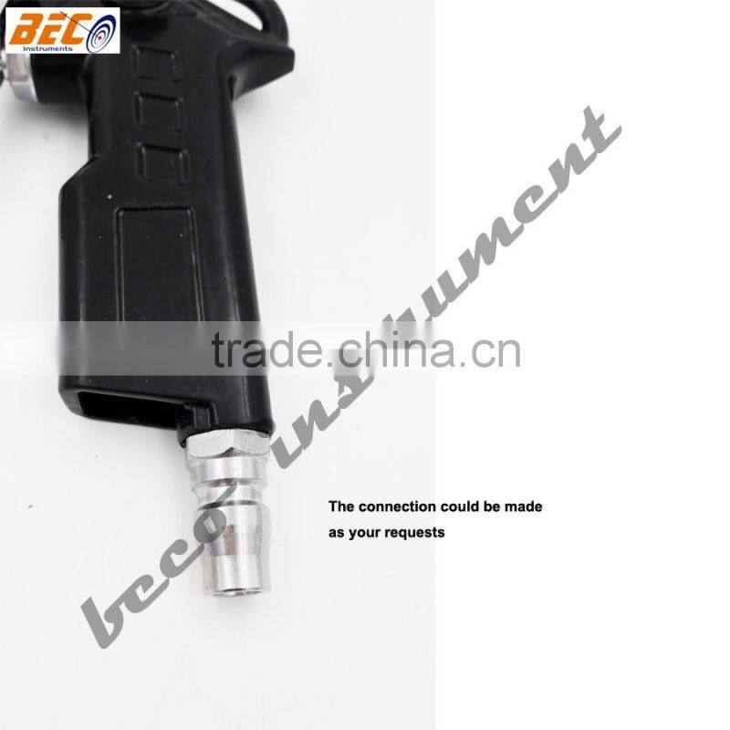 BECO portable air compressor tire inflator with dial pressure gauge