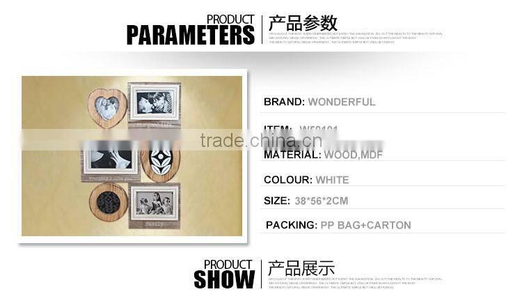 W50101 wall photo frames with six photo picture frame from Chinese factory