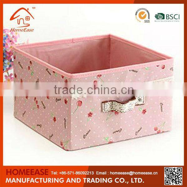 Open Top Collapsible Foldable Fabric Storage Box/Canvas Storage Bin