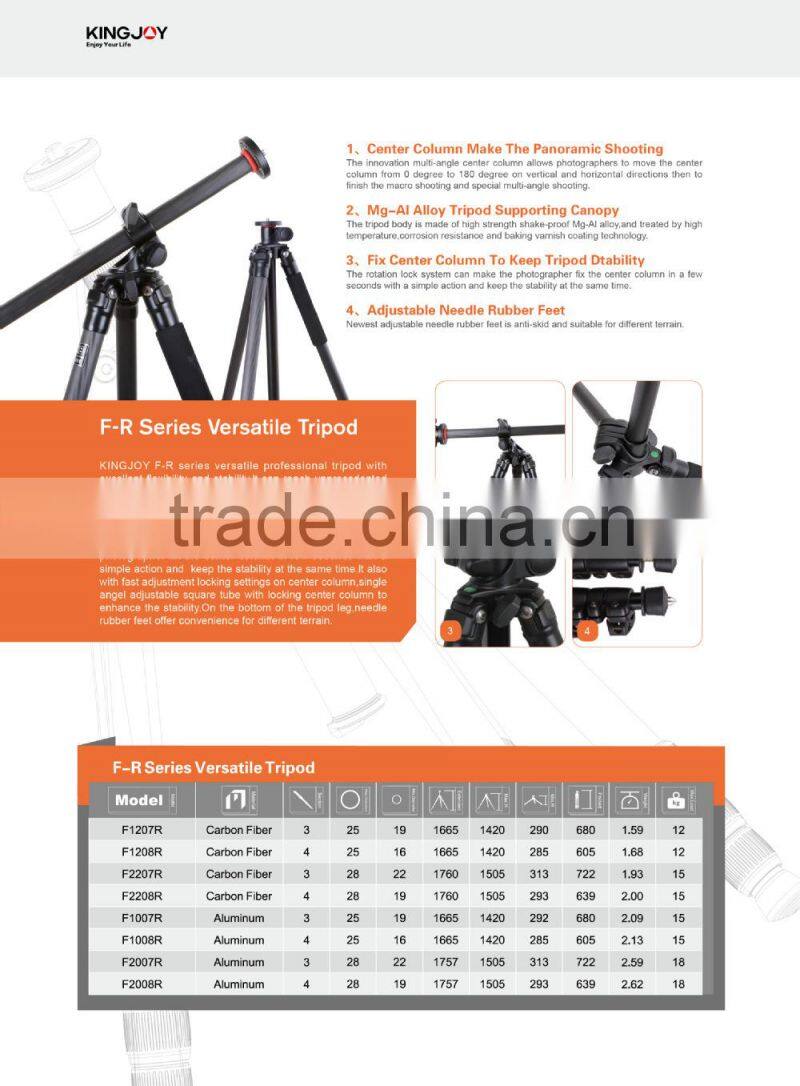 2016 trending hot twist lock tripod carbon T1208R