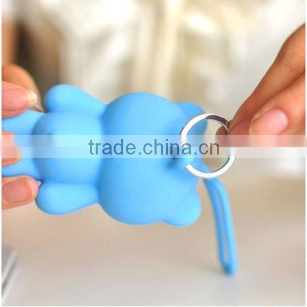 promotional nice eco-friendly silicone key chain/key holder/key ring