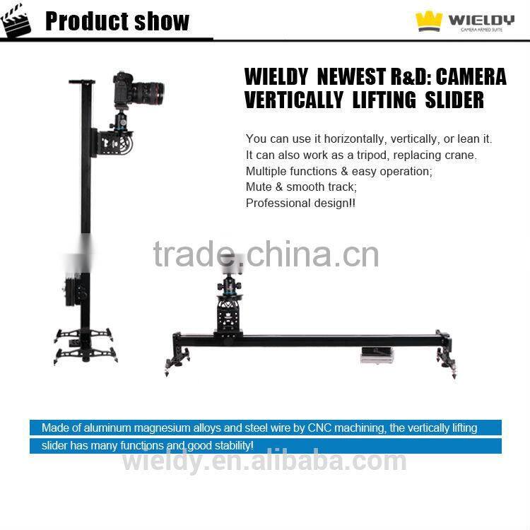 Portable Wieldy Load 8 Kg Video DSLR Slider Pan Tilt Head Rail for 5D2 5D3