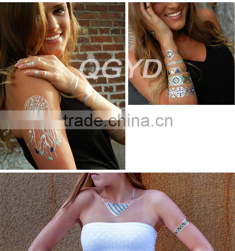 Beauty water transfer customized temporary tattoo sticker