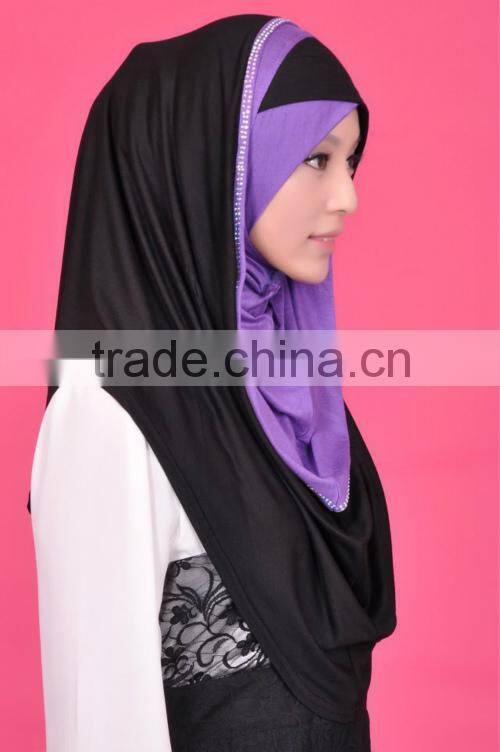 H226 popular muslim jersey hijab,big size long hijab