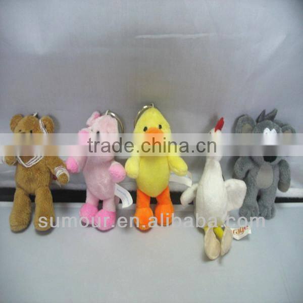 Assorted Stuffed Animals Plush Keychain, Plush Animal Keychain For Promotion