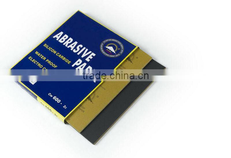 BP62 sandpaper waterproof black silicon carbide kraft paper abrasive paper made in china