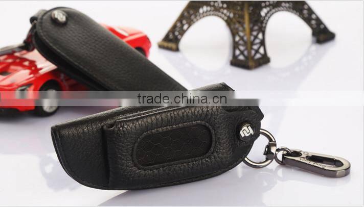 fashion luxury leather car key holder with hook key chain holder