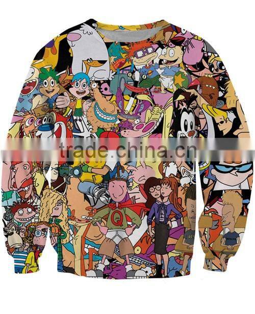 2016 fashion Women Men space Totally Cartoon pokemon Print Pullover 3D/Galaxy Sweatshirts Hoodies Tops