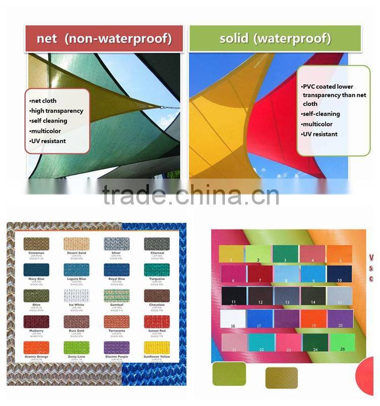 outdoor coated shade net for carport with hardware