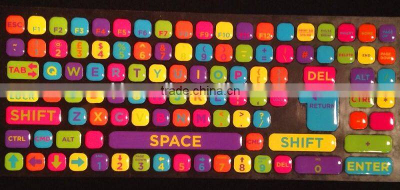 Eco-friendly Non-toxic home decoration epoxy sticker,China factory custom epoxy sticker