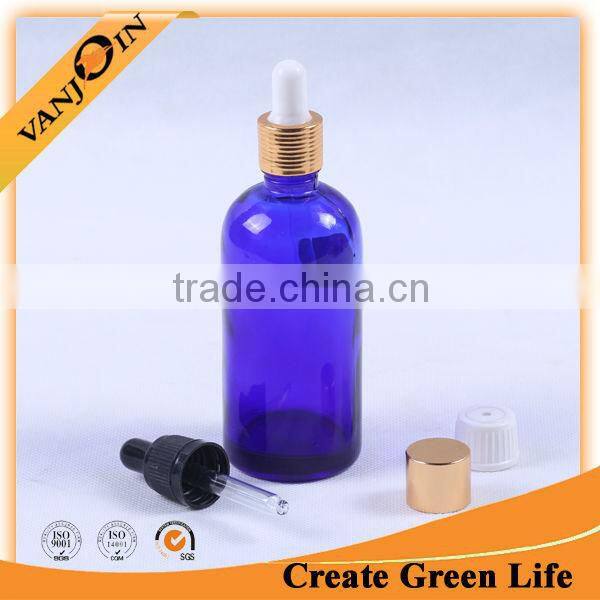 100ml hot sell dark blue essential oil glass bottle