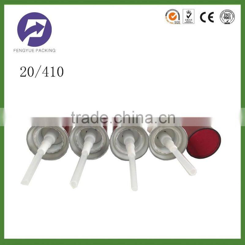 Part UV 20/410 plastic lotion pump with red overcap