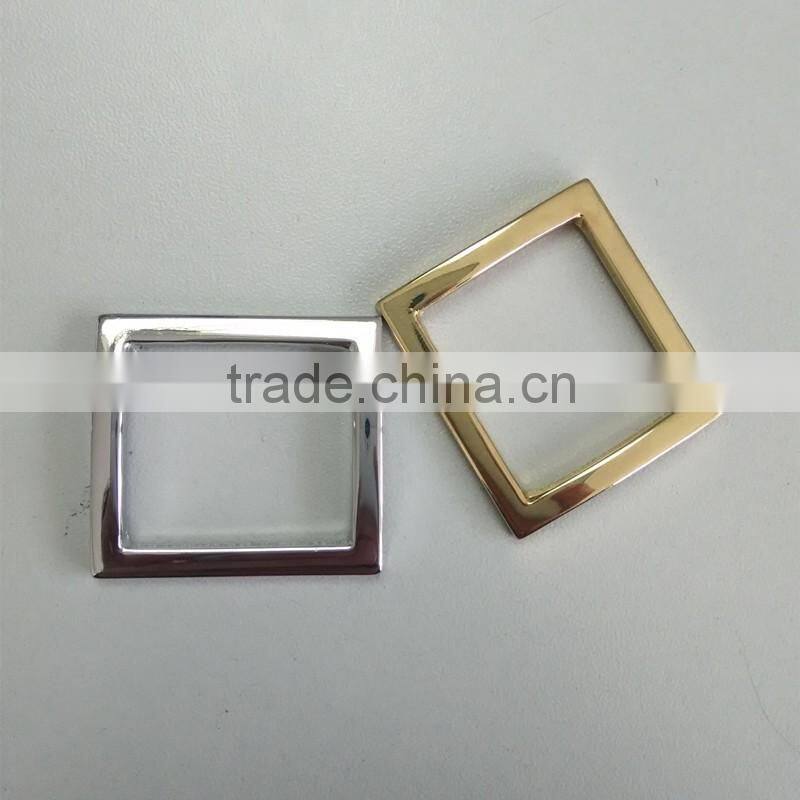 golden hardware metal buckle square ring for handbag