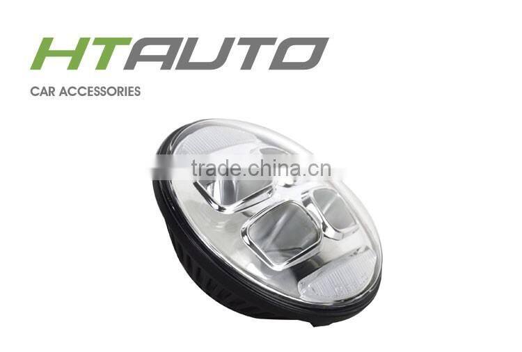 HTAUTO 7" 40W 10-30V Round Hi/Lo Beam Motorcycle Headlight Lamp For Wrangler Jeep Led Driving Offroad Light