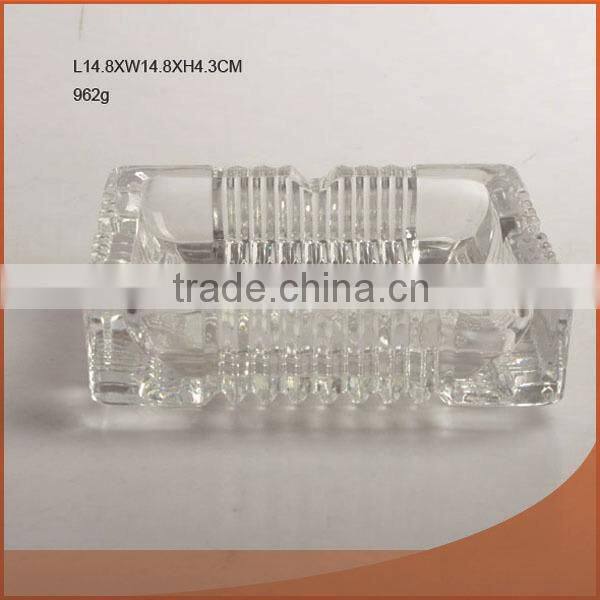 square glass ashtray