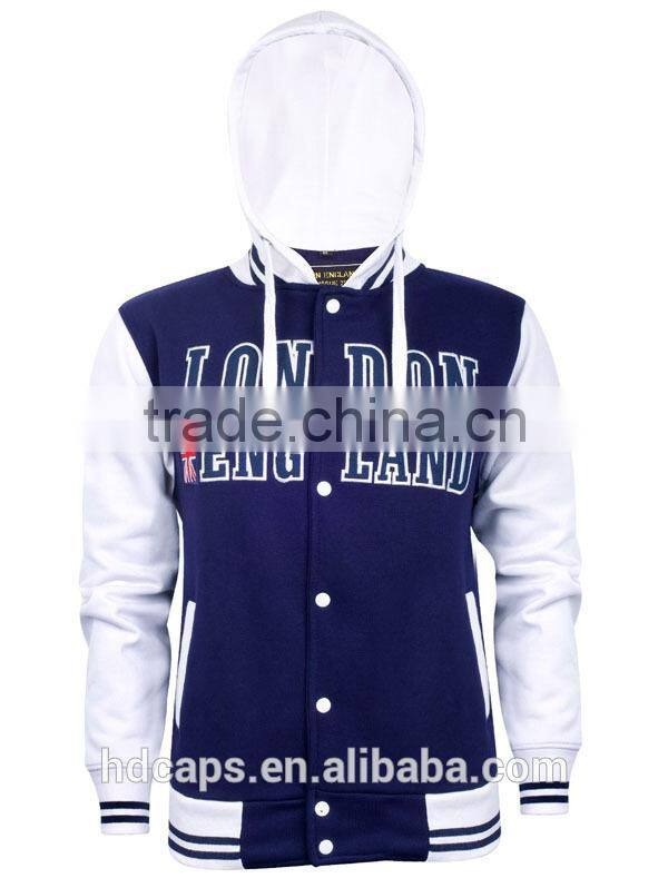Custom fashion two color hoodies/custom made hoodies