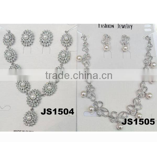 unique wedding glitter crystal jewelry set