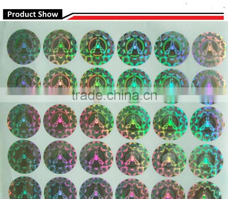 Holographic sticker certificate hologram stickers