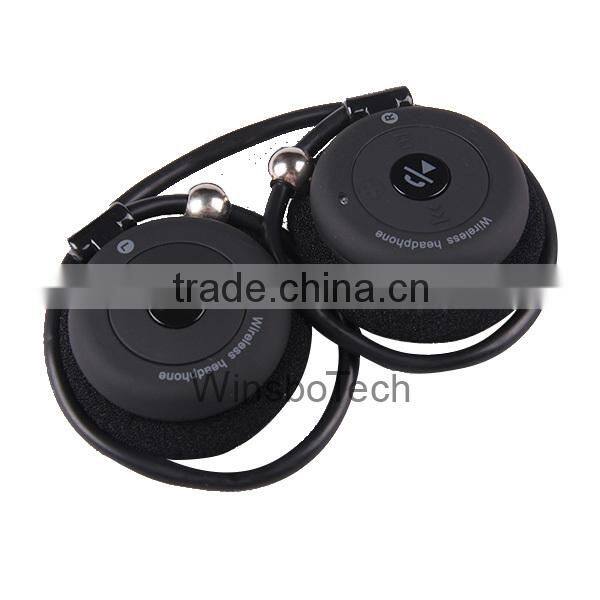 2014 New hot ear hook bluetooth headsets,necklace bluetooth stereo headset,stereo wireless bluetooth headphones for both ears