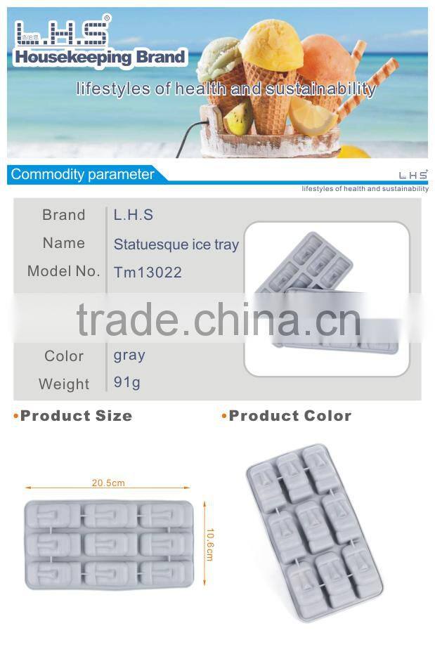 100% Food grade Easter Island statues shape silicon ice tray