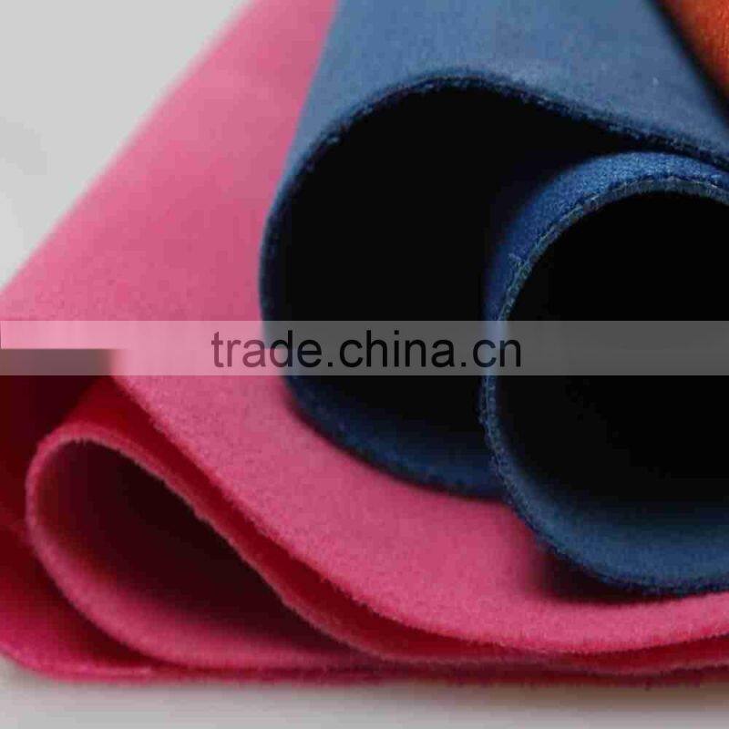 flocking leather medium peeled synthetic leather fabric for handbag leather jacket leather shoe