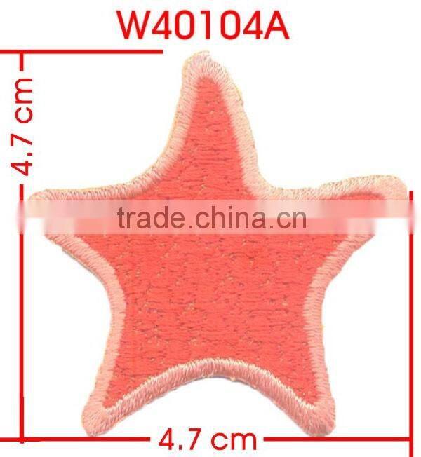 Orange Light Orange Star Clothing Applique Custom Woven Patches
