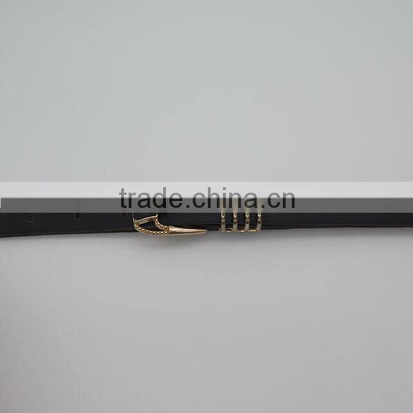 Simple fashion style black women skinny wholesale fashion belt
