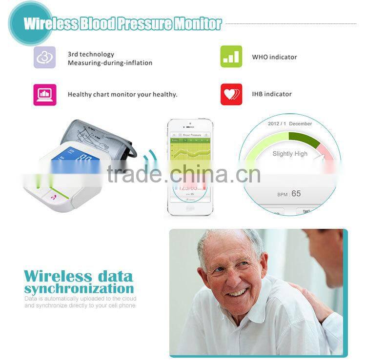 Two user FDA approved bluetooth blood pressure monitor;Arm type BP machine