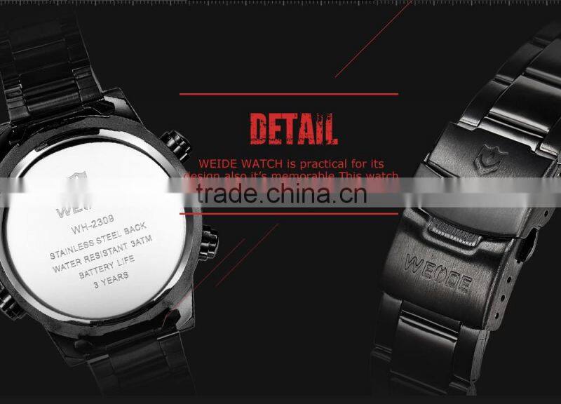 2015 Weide new product alibaba china fashion stainless steel Led watch WH2309