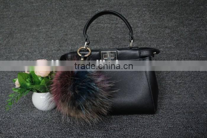 Nice Fur Fashionable Raccoon Fur Ball Fur Keyring