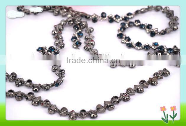 Cheerfeel Wholesale and custom colored cup chain with rhinestone