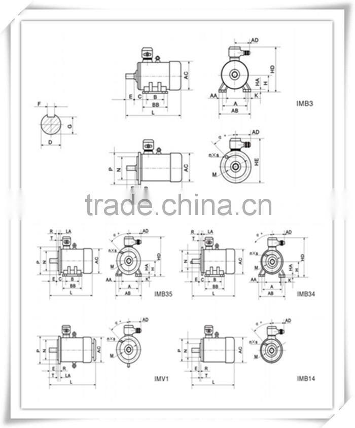 Best Sale High Torque Low Rpm Electric Three Phase Motor With Different Current