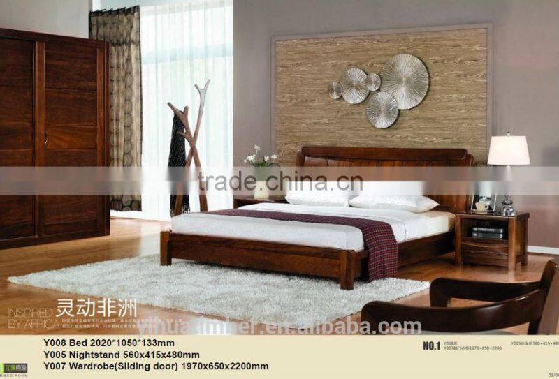 kid solid wood bed top quality home furniture / carved bed room set / solid wood modern design bedroom set