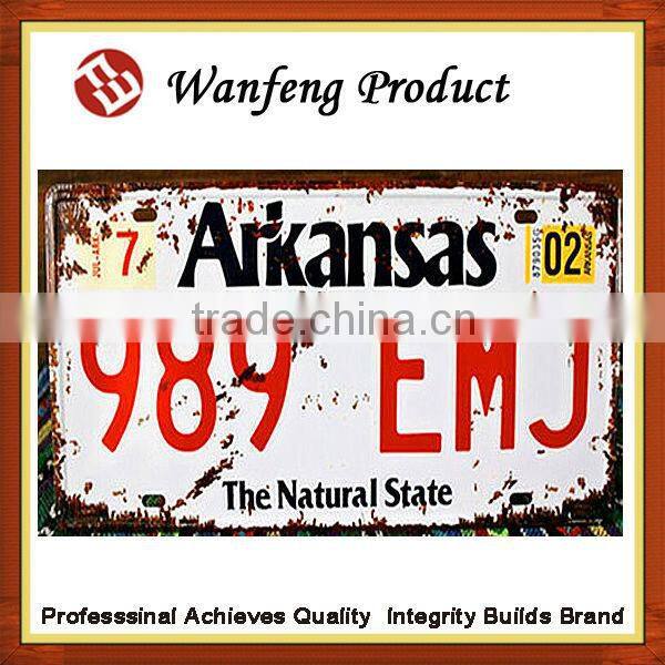Customized embossed printing metal alumium car number licence plate manufactures