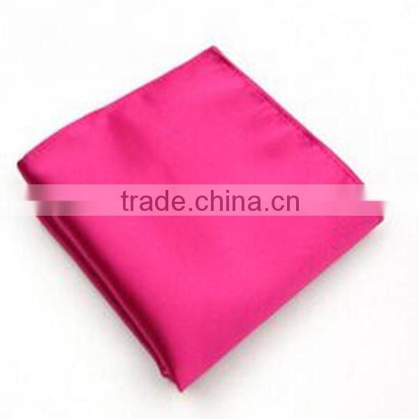 Factory Price Wedding Silk Solid Color Soft Pocket Square For Bridegroom