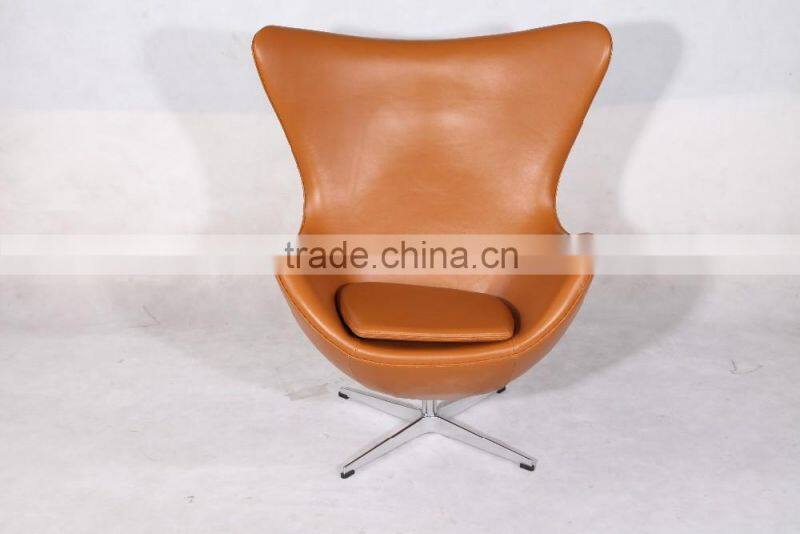 Yadea factory Arne Jacobsen inspired furniture red italian leather egg chair