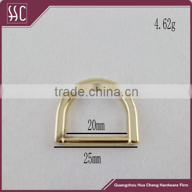 20mm Gold Plated D Ring Buckle for Bag Part
