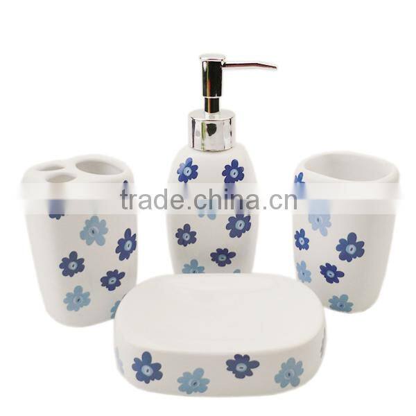 Glazed bath ceramic bathroom set