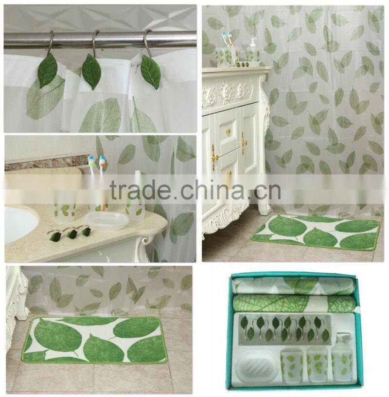 red square geometry pattern plastic bathroom accessories sets