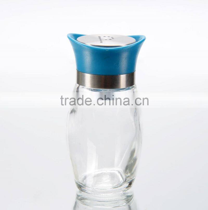 Glass Spice Jar with Colored Lid