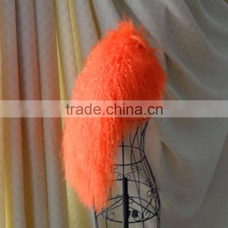 Curly Big Real Mongolian Lamb Fur Collar for Women's Winter Clothes