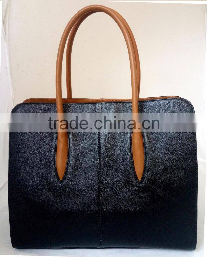 2016 designer leather bag new look cow hide hand bag woman portfolios
