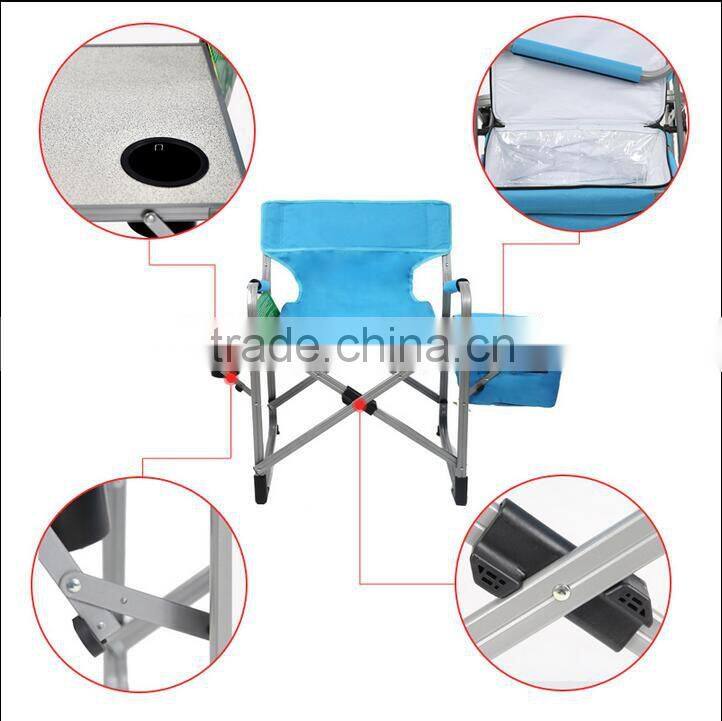 2016 Hot Lightweight Tall Folding Aluminum Folding Chair with Cooler Bag