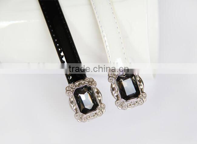 PU with rhinestone buckle belt