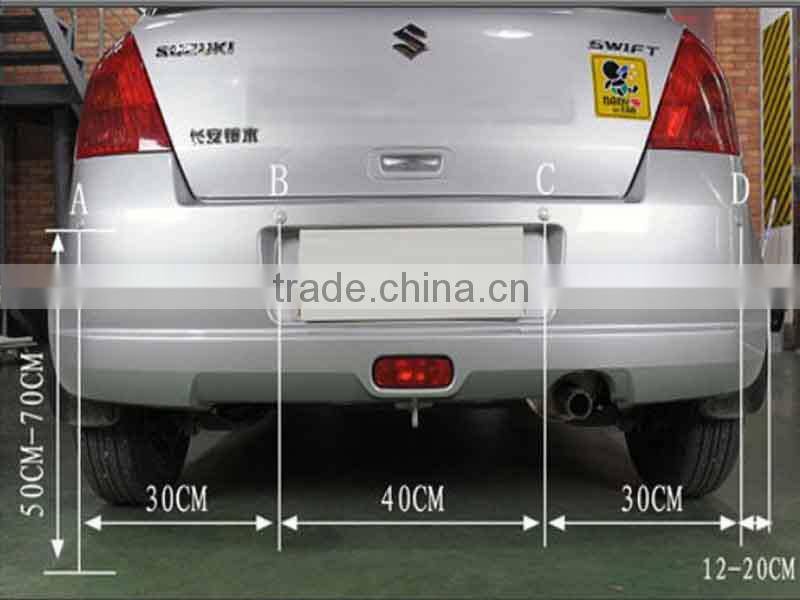 High quality back up led universal car parking sensor with 4 probes for car reversing