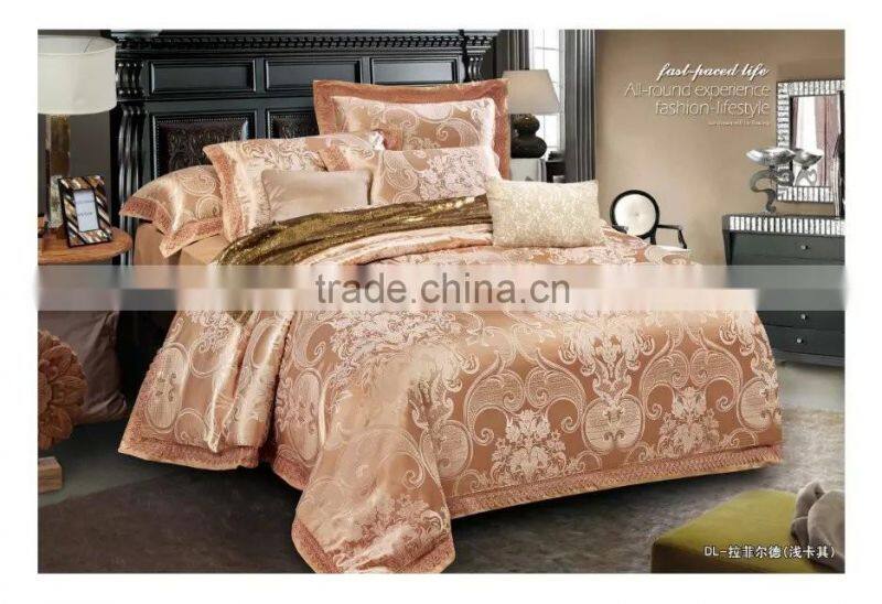 9 Piece Queen Jane Jacquard Bedding Comforter Set golden