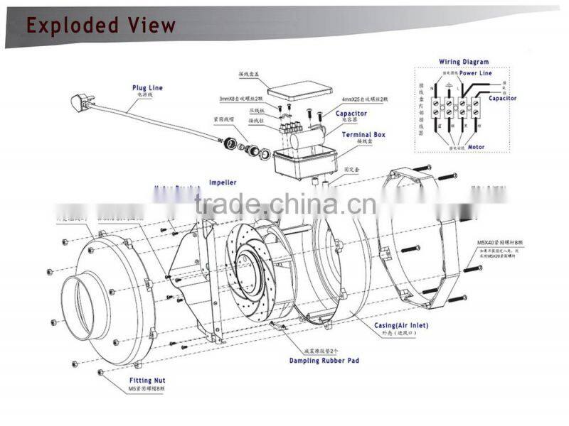 2-Speed Duct Exhaust Fan--CE,ERP,SAA,ROHS