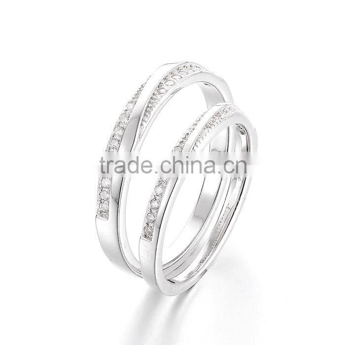 Trendy Coming 2016 S925 Silver Engagement Couple Rings
