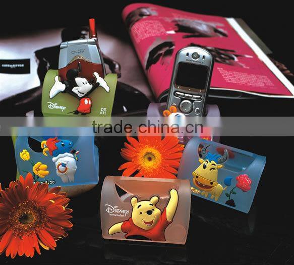 special design cartoon foldable rubber mobile holder