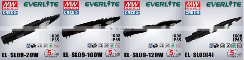 2 pcs CREE/ Epistar LED 80w-120w 3/5 years warranty CE GS cob led street light 120w